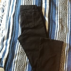 Long bootcut black jeans